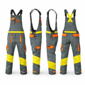 High Visibility Work Bib Overalls – Heavy Duty Industrial Safety Dungarees (Multi-Color Options)