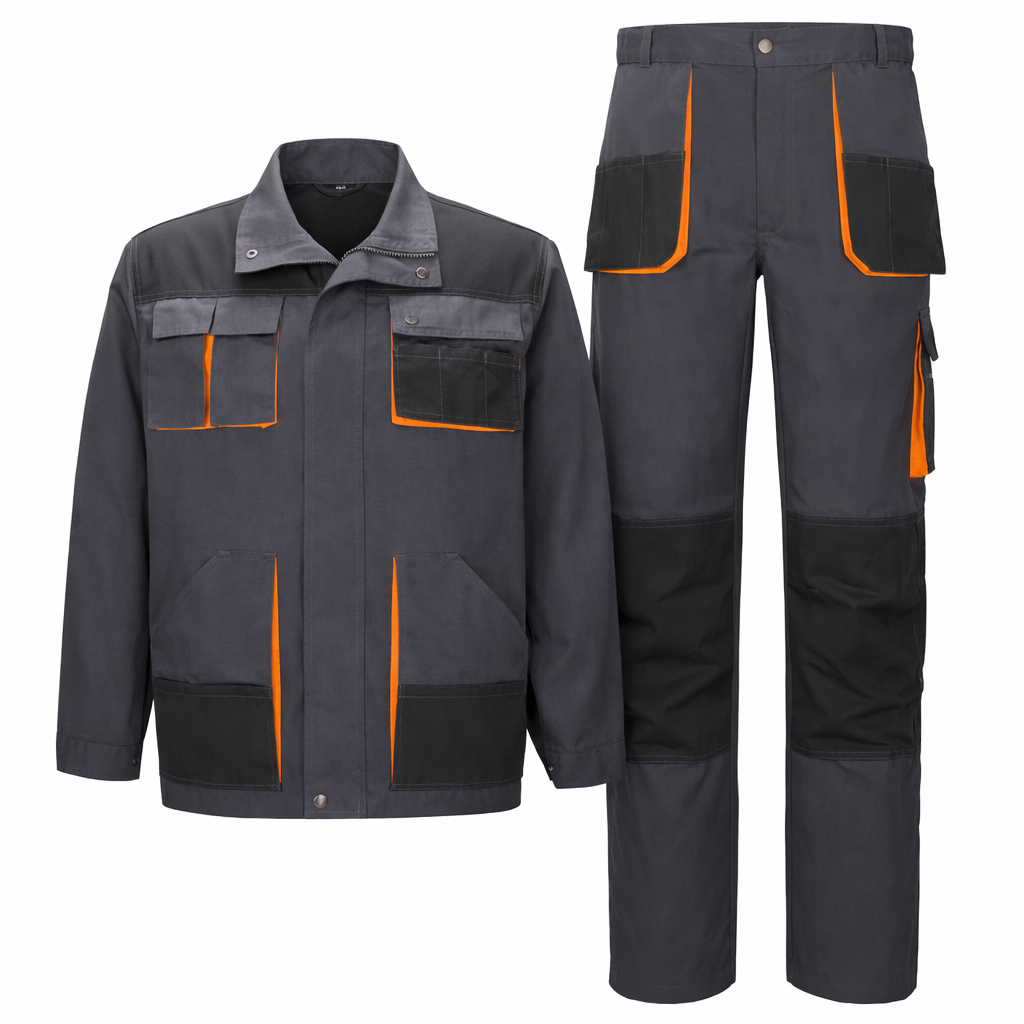 Industrial Workwear Jacket & Pants Set – Heavy Duty Construction Uniform (Multi-Color Options)