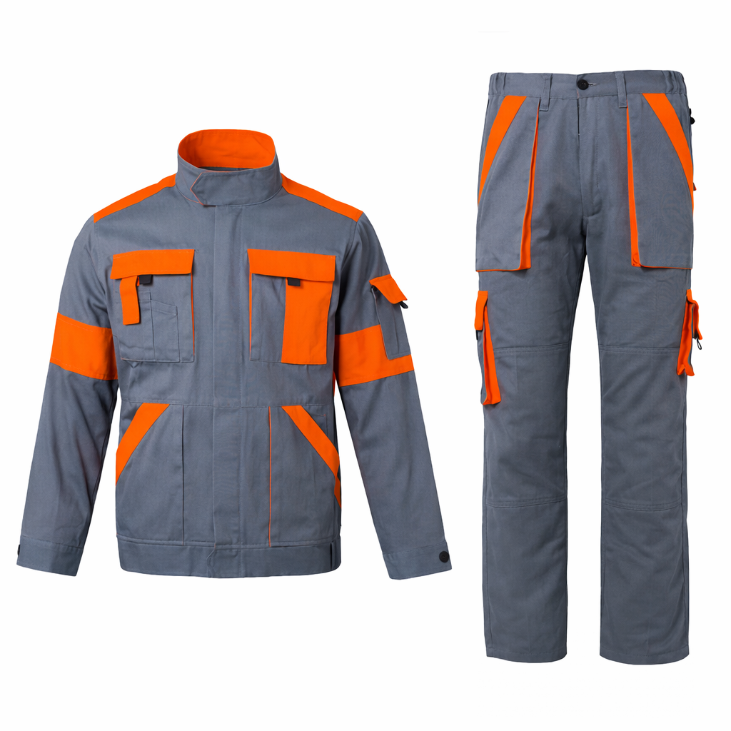 Industrial Workwear Jacket & Pants Set – Heavy Duty Construction Uniform (Multi-Color Options)