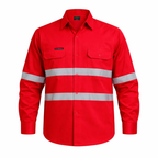 High Visibility Reflective Work Shirt – Industrial Safety Long Sleeve Shirt (Multi-Color Options)