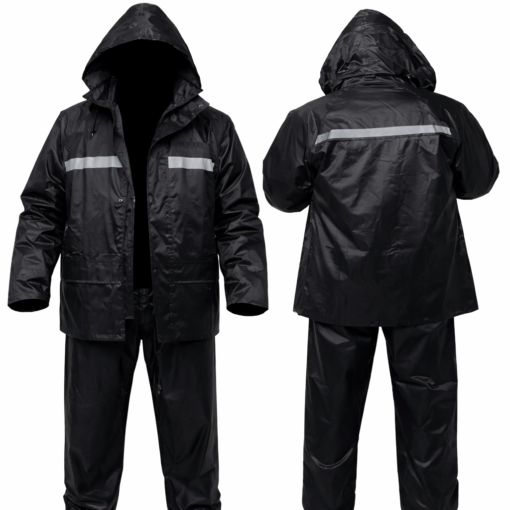 Reflective Rain Suit – Waterproof Jacket & Pants Set (High Visibility Workwear)